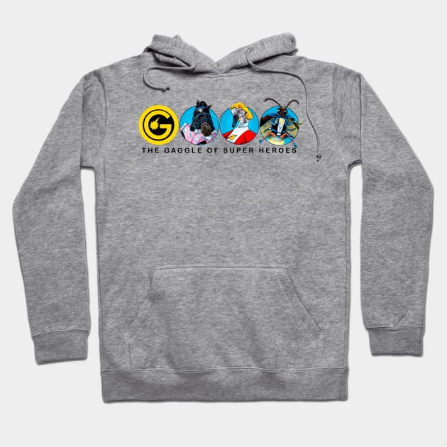 The Gaggle Of Super Heroes Hoodie by ThirteenthFloor